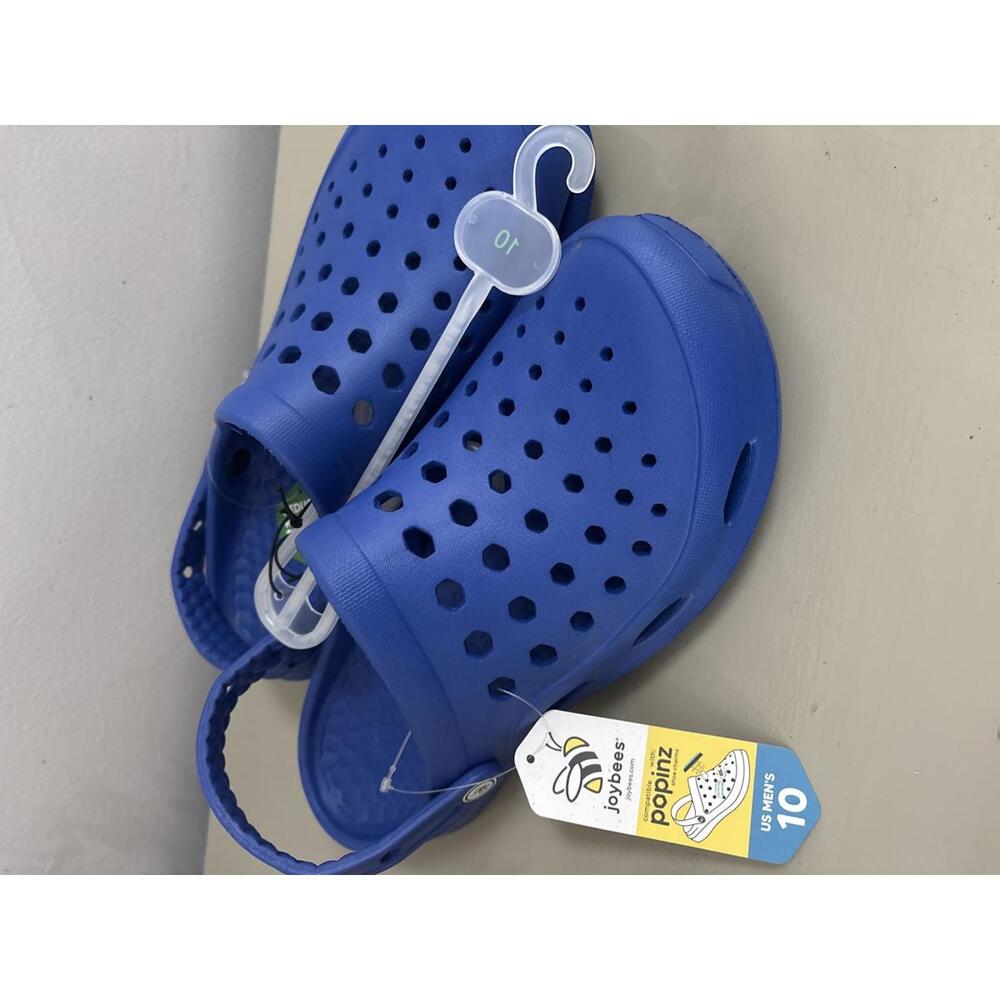 New Joybees Popinz Crocs Blue Comfort Slip-On Clogs Size 10 men's 12 women's